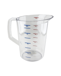 PITCHER WITH HANDLE, 4QT./4 LITER CAPACITY, CLEAR PLA