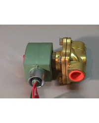 VALVE,1/2 NPT,NC,PILOT OPER,SOLENOID 120 VAC,BRASS