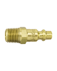 QD, NIPPLE, 1/4 BODY x 1/4 NPTM, BRASS