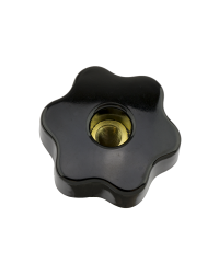 HAND KNOB, 6 LOBE, M8 X 1.25, THREADED THRU HOLE, 40