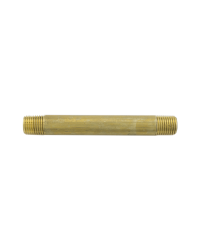 NIPPLE, SCH 40, 1/4 PIPE X 4 LONG, BRASS