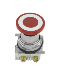 SWITCH ASSY,EMERGENCY STOP,30.5mm, MAINTAINEDRED MUSHROOM BUTTON, w/1 NO AND 1 NC CONTACTS